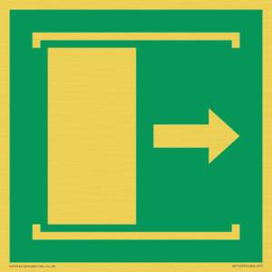 E033 safe condition door slides right to open